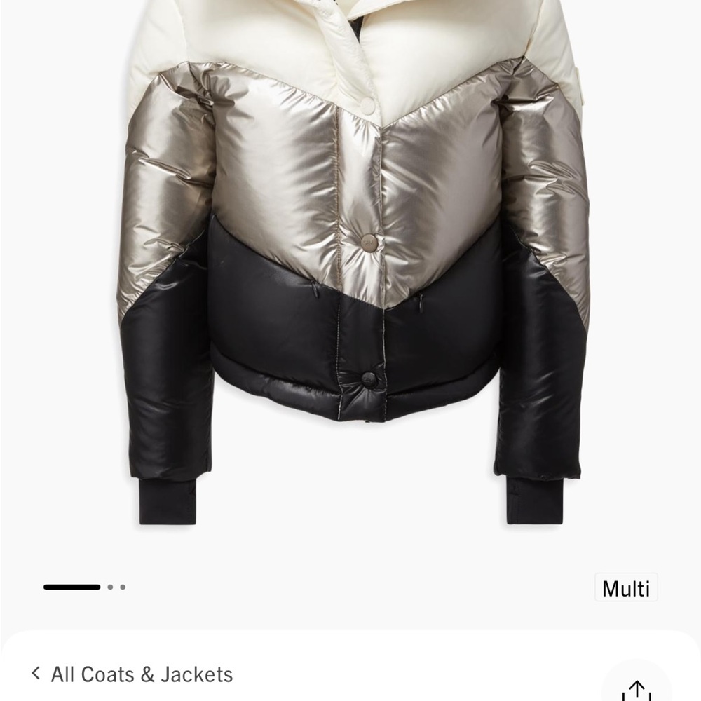 SAM. Kids Puffer Jacket in Cream ,Silver, and Black